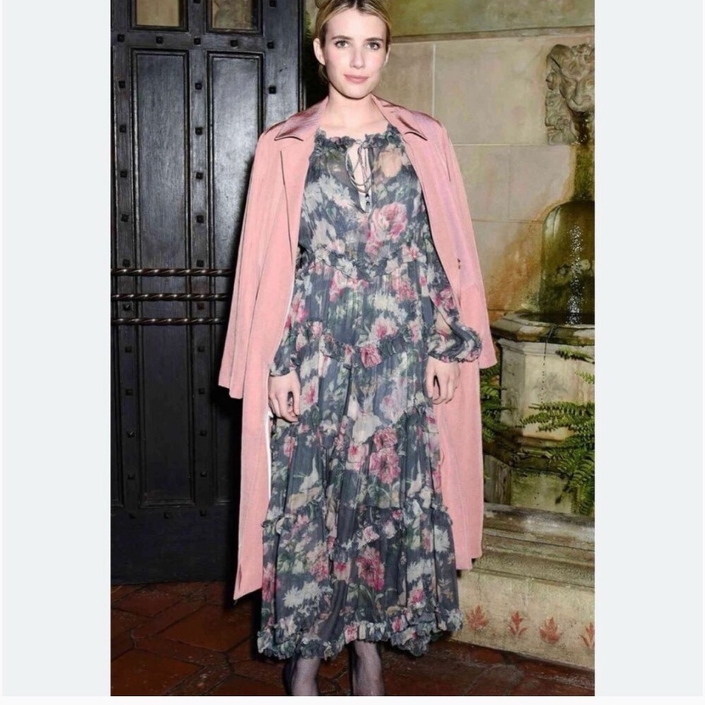 Zimmermann Silk Floral-Print Iris Ruffle Resort Dress - Size 1/US 6 - Picture 7 of 7